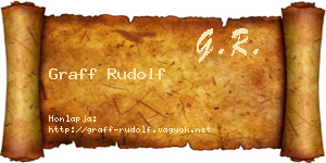 Graff Rudolf névjegykártya